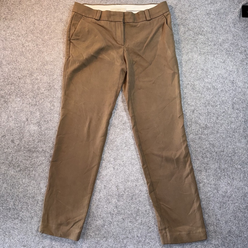 Loft Marisa Fit Dress Pants 2 Brown Professional Stretch Trousers